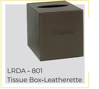 Square Leatherette Tissue Box LRDA-801