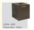 Square Resin Tissue Box LRDA-803 (Wooden Finish)