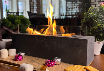Table Top Fireplace – Kronos (with Glass)